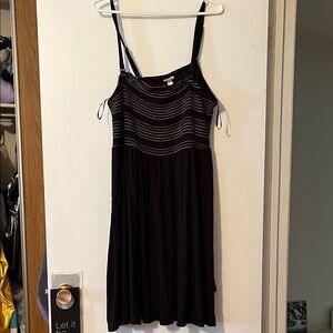 torrid Black Top with Neon Pink and Yellow Stitching